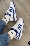 Adidas Forum Cırtlı Beyaz Lacivert