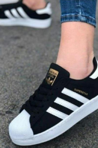 Süperstar Nubuk Siyah beyaz