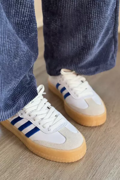 Adidas SambaE Beyaz Mavi